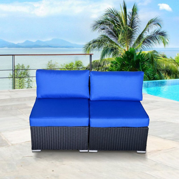 Latitude Run® Patio Rattan Armless Chairs & Reviews Wayfair